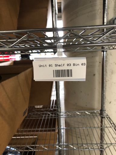 Unit 01 Shelf 03 Bin 03