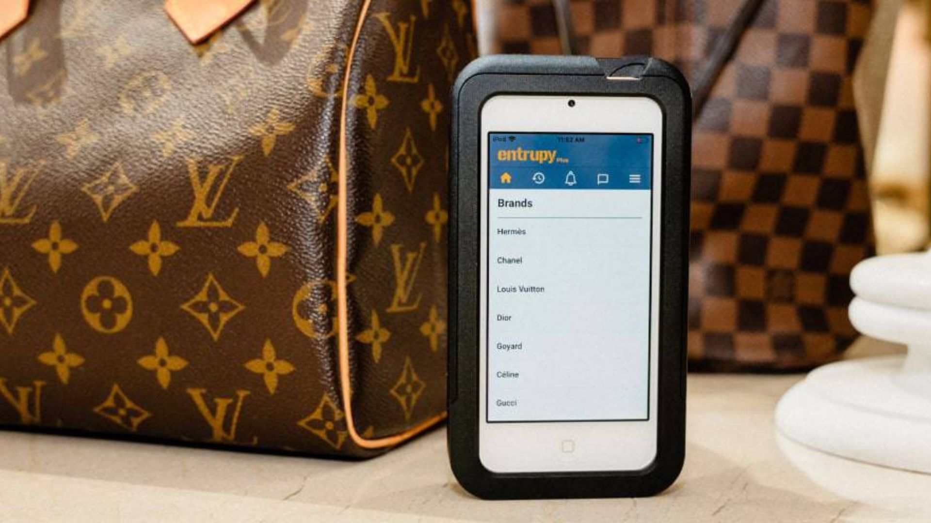 Entrupy authentication software for luxury resale