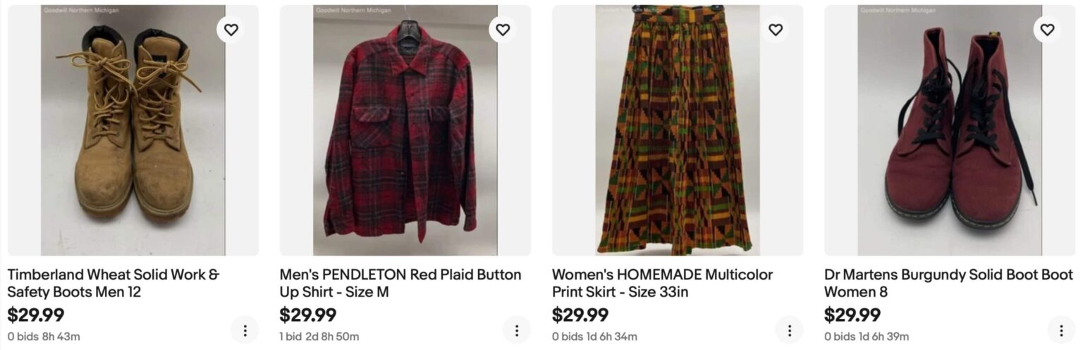 Product listings on eBay