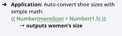 Customizing Builder Templates to use math to convert garment sizes in Upright Lister