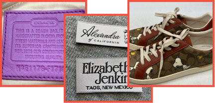 Details in the labels on vintage items