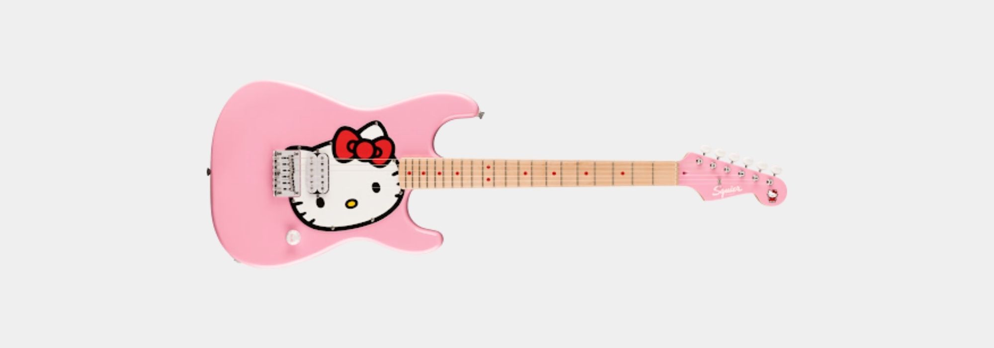 Pink Hello Kitty electric guitar